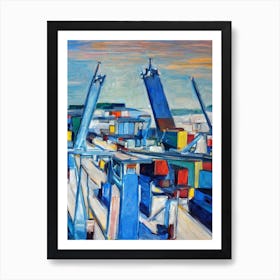 Port Of Tacoma United States Abstract Block harbour Art Print