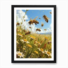 Africanized Honey Bee Storybook Illustration 15 Art Print