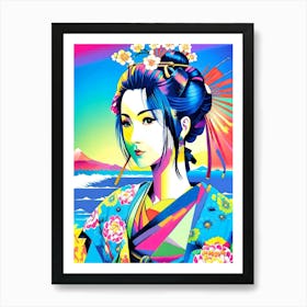 Geisha Poly Art Art Print