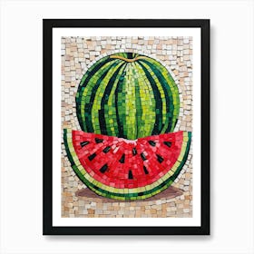 Watermelon Mosaic 2 Art Print