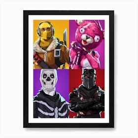 Fortnite Group Art Print