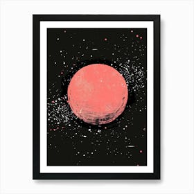 Pink Planet In Space Art Print