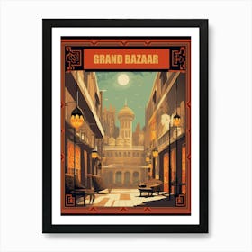 Grand Bazaar Kapal Modern Pixel Art 3 Art Print