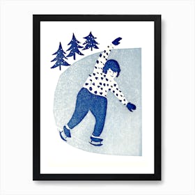 Skating Girl Art Print