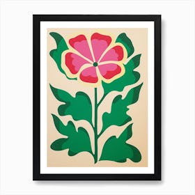 Cut Out Style Flower Art Gloriosa Lily 2 Art Print