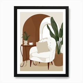 Chair In A Living Room Art Print