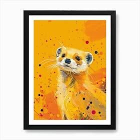 Yellow Ferret 3 Art Print