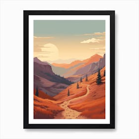 Pacific Crest Trail Usa 3 Hiking Trail Landscape Art Print