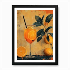 Glass Of Orange Juice 7 Art Print