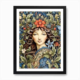 Fairie William Morris Style Art Print