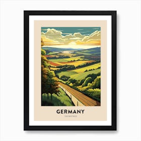 The Westweg Germany 3 Vintage Hiking Travel Poster Art Print