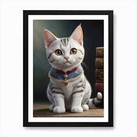 Cinderella Cat Painting Art Print