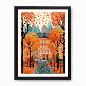 Helsinki In Autumn Fall Travel Art 2 Art Print