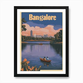 Aihrgdesign A Retro Travel Poster For Bangalore Art Print