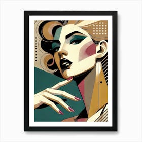 Stylized Woman Portrait Art Print