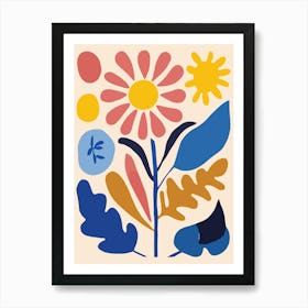 Flowers And Leaves 13 Art Print