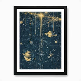 Planets In Space 12 Art Print