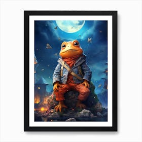 Frog Moon Art Print