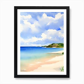 Sandy Island 2, Anguilla Watercolour Art Print