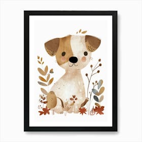 Charming Nursery Kids Animals Puppy 3 Art Print