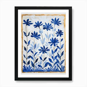 Blue Daisies 2 Art Print