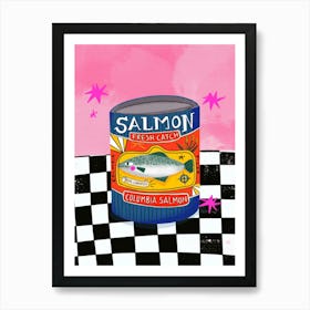 Vintage Salmon Tin Ocean Sea Food Art Print