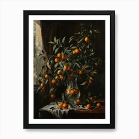 Baroque Floral Still Life Bergamot 1 Art Print