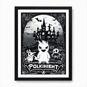 Polkient Pokemon Black And White Pokedex Art Print
