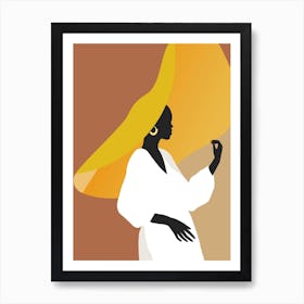 Endless Summer 3 Brown & Yellow Art Print