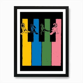 Piano Keys the beatles band music 1 Art Print