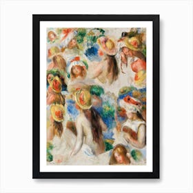 Study Of Heads, Pierre Auguste Renoir Art Print