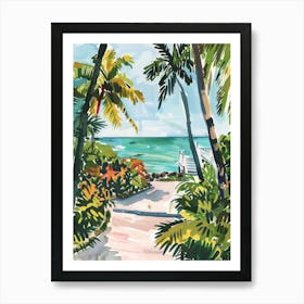 Travel Poster Happy Places Key West 4 Art Print