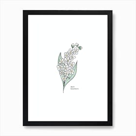 May Hawthorn Birth Flower Art Print