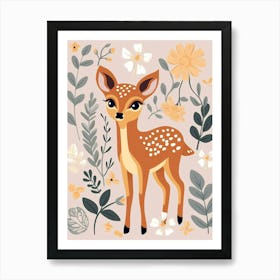 Baby Animal Illustration  Deer 2 Art Print