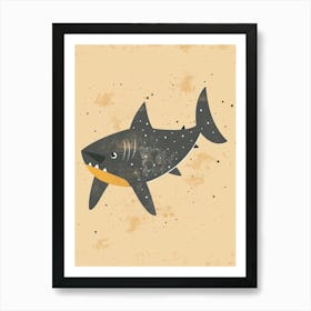 Cute Muted Pastels Shark 1 Art Print