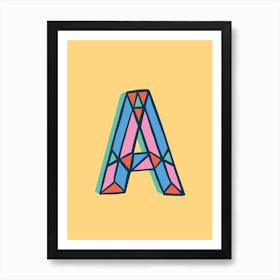 Letter A Typographic Art Print