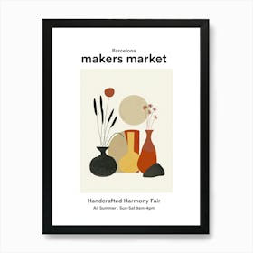 Barcelona Handcrafted Harmony Fair Poster Art Print