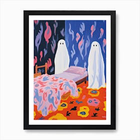 Bedroom With Two Ghosts, Matisse Style Art Print