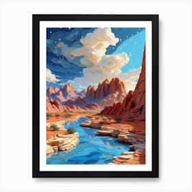 Canyon Landscape Canvas Wall Art Art Print