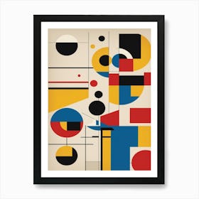 bauhaus geometric exhibition print 3 Art Print