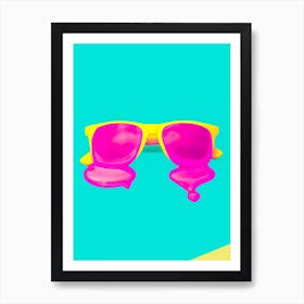 Melting Sunglasses Art Print