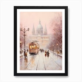 Dreamy Winter Painting Vienna Austria 1 Art Print