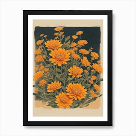 Calendula flowers 2 Art Print