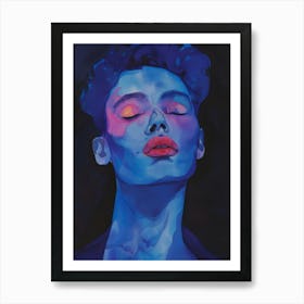 Blue Girl 4 Art Print