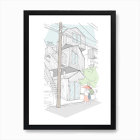 Tokyo Apartments Art Print