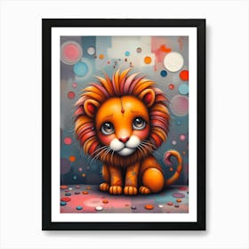 Whiskers' Colorful Adventure: A Baby Tigers Tale Art Print