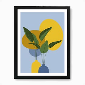 Two Vases With Plants 1 Art Print