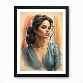 Portrait Of A Woman 1 Art Print