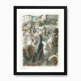 Market In Gisors (1923–1930), Camille Pissarro Art Print
