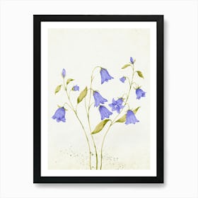 blue flowers Art Print